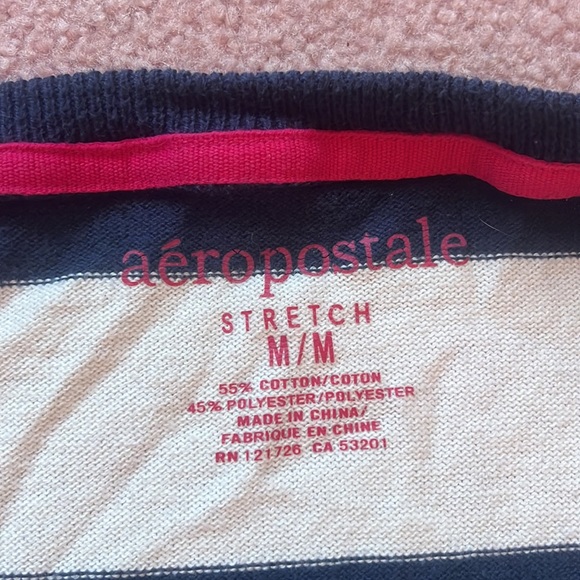 AEROPOSTALE Striped Blue and White Sweater Size M - Picture 2 of 6